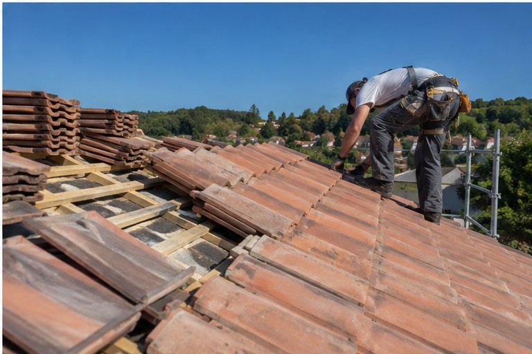 Couvreur à Gensac-la-Pallue - chantier toiture 4